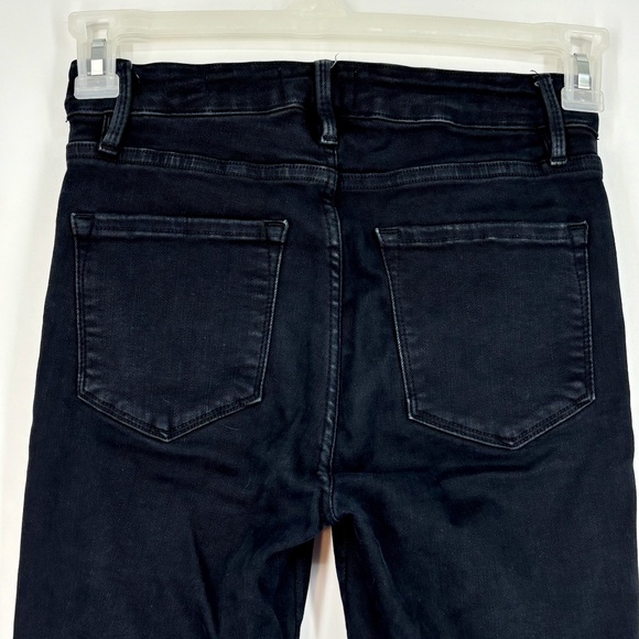 Frame Size 1 Womens Le One Flare Jeans Faded Black Denim Five Pocket High Rise - Picture 8 of 10